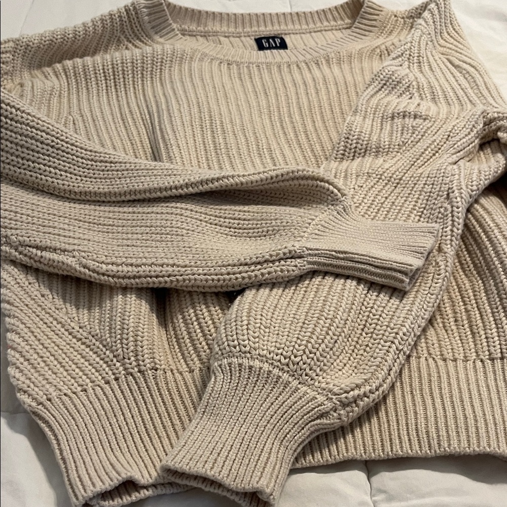 GAP Beige Ribbed Pullover - Picture 4 of 5